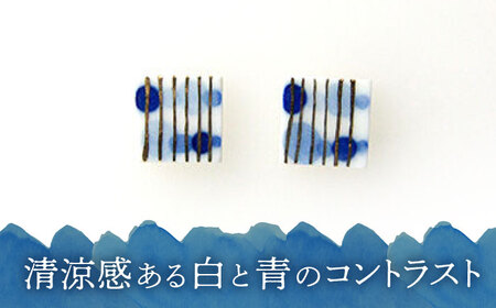 【美濃焼】 手描きの小さなタイルイヤリング 『おんぷ』 多治見市 / 七窯社 イヤリング アクセサリー おしゃれ[TAP067]
