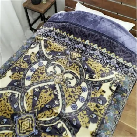 【シングルサイズ】贅沢カシミヤウール混わた入り嵩高毛布 ブルー1枚 CAK-161-BL【1506829】