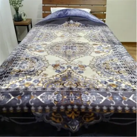 【シングルサイズ】贅沢カシミヤウール混わた入り嵩高毛布 ブルー1枚 CAK-162-BL【1506831】