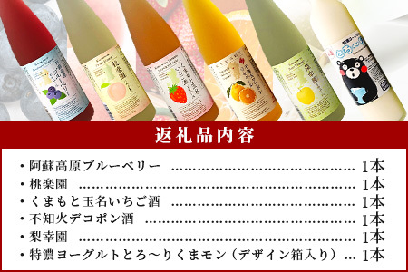常楽酒造 リキュール 6種 飲み比べ セット ≪ ブルーベリー いちご 桃 デコポン 梨 ヨーグルト ≫ フルーツ リキュール お酒 スイート 女性 人気 ギフト 贈り物 プレゼント フルーツリキュール 063-0690
