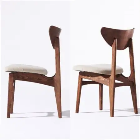 Karl Dining Chair モケット クリンプベージュ ダークブラウンフレーム【SWOF】_雑貨・日用品 椅子・チェア・ソファ 家具・インテリア _【1487558】