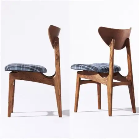 Karl Dining Chair ガルボ ブルー ダークブラウンフレーム【SWOF】_雑貨・日用品 椅子・チェア・ソファ 家具・インテリア _【1487585】
