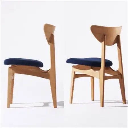Karl Dining Chair ヘリンボーン ネイビー ナチュラルフレーム【SWOF】_雑貨・日用品 椅子・チェア・ソファ 家具・インテリア _【1487596】