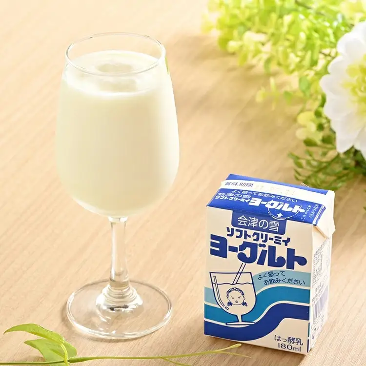 飲むヨーグルト ソフトクリーミィ プレーン 180ml×24個 セット 会津の雪 11-E