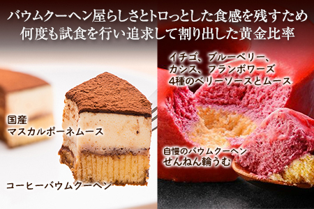 とろなまバウムクーヘン「とろなま2種セット（ティラミス・4種のベリー）」 せんねんの木