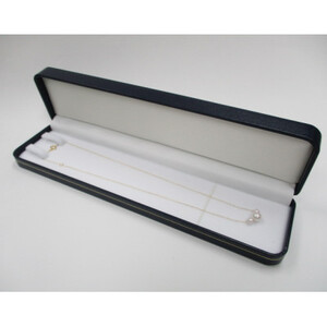 K18　あこや真珠3珠スルーペンダント（10）