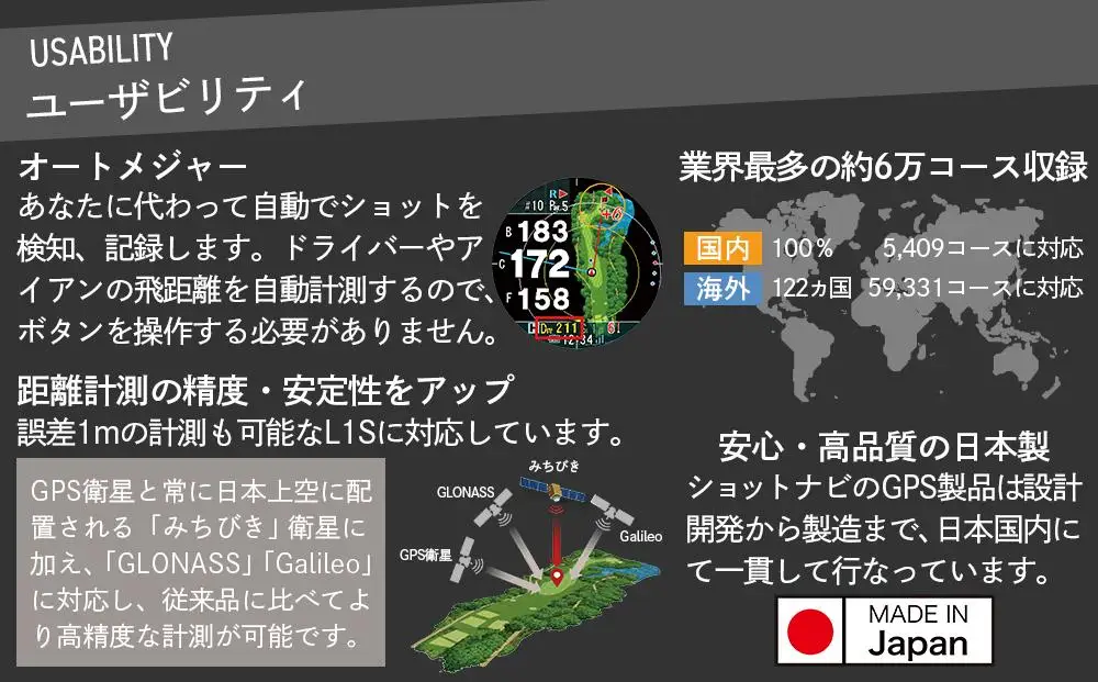  【訳あり】 ショットナビ Shot Navi EXCEEDS （ホワイト） ゴルフ 距離計