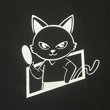 JTTA公認　卓球ユニフォーム【男女兼用(ドライ):160サイズ】ねこ　ブラック_装飾品・工芸品  洋服 _【1515860】