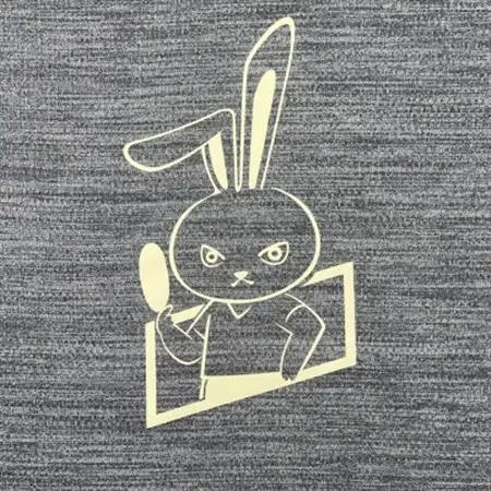 JTTA公認　卓球ユニフォーム【男女兼用(ドライ):140サイズ】うさぎ　チャコール_装飾品・工芸品  洋服 _【1515868】