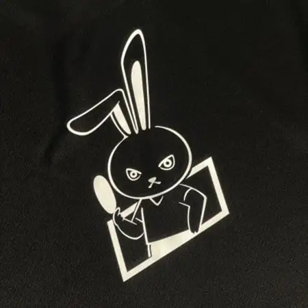 JTTA公認　卓球ユニフォーム【男女兼用(ドライ):160サイズ】うさぎ　ブラック_装飾品・工芸品  洋服 _【1515904】