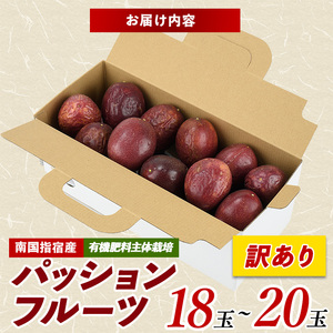 【2026年 発送】【訳あり】パッションフルーツ 18～20玉(マンゴーの森/IB040-009) ワケアリ わけあり 規格外 規格外品 農家直送 産地直送 新鮮 パッション フルーツ 果物 くだもの 南国 夏 旬 トロピカル トロピカルフルーツ 指宿 いぶすき 鹿児島