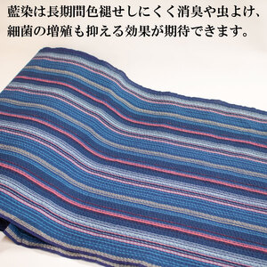 婦人帽子 藍染 阿波しじら織り 【 帽子 】