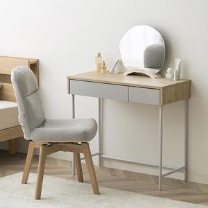 リビングデスク　LLVD-795　ナチュラル/グレー