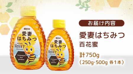 愛妻はちみつ ( 百花 ) 500g と 250g の 2個 セット つまごいビーガーデン [AC005tu]