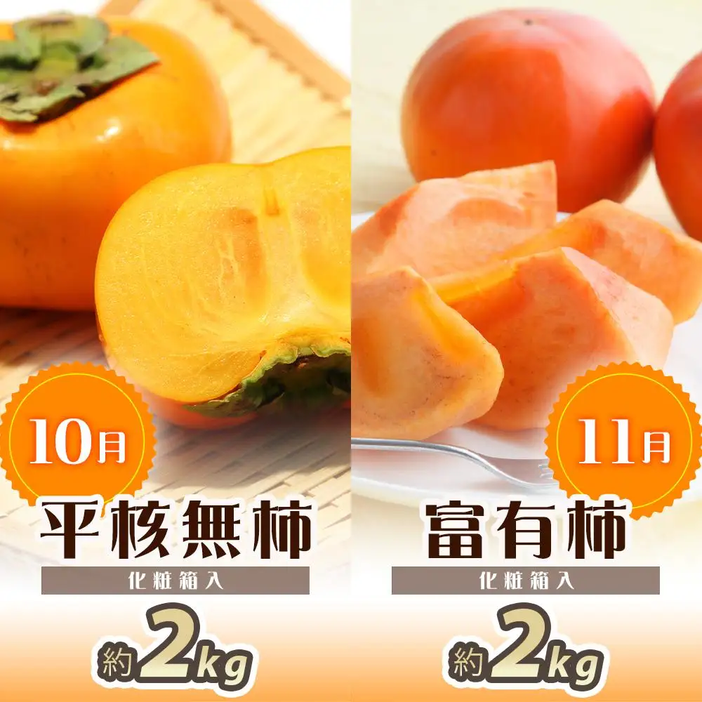 【7・8・10・11月 全4回】紀州和歌山産旬のフルーツセット（バレンシア・桃・ひらたねなし柿・富有柿）【UT81】