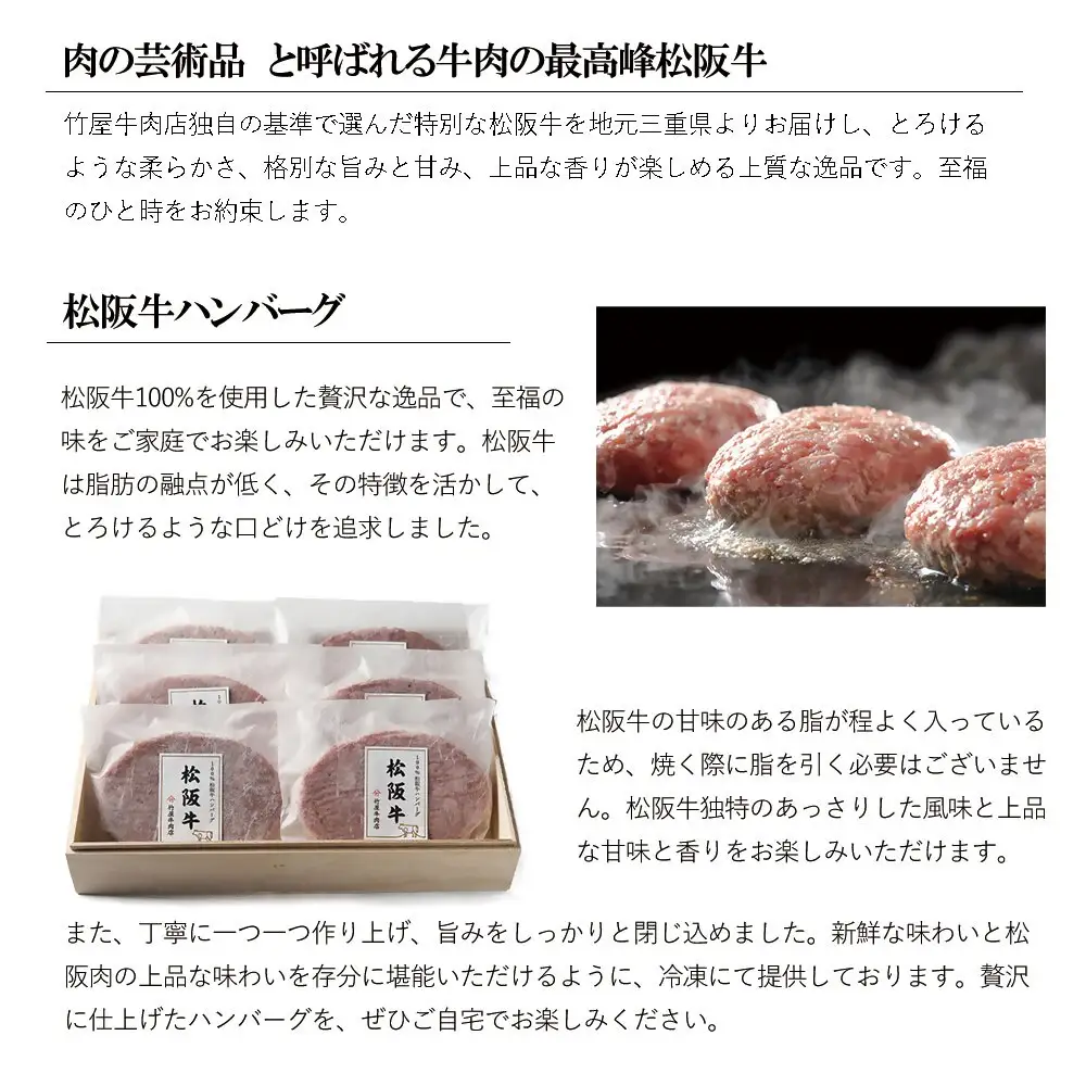 松阪牛ハンバーグ 10個 [ 松阪牛 ] / 3-174
