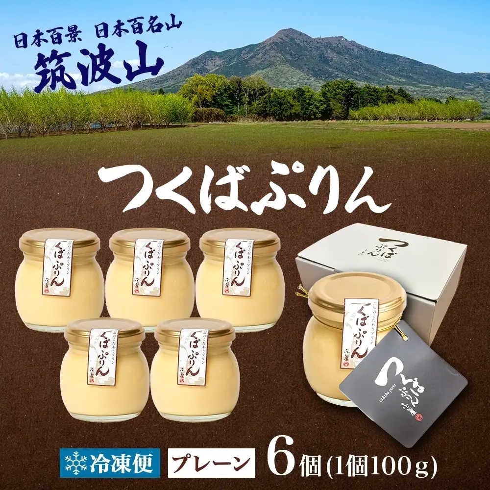 つくばぷりん プレーン 6個 冷凍 プリン ぷりん 牛乳 生乳 ミルク 卵 奥久慈卵 スイーツ 贅沢 洋菓子 おやつ 冷菓 ご褒美 デザート 専門店 人気 グルメ お取り寄せ ギフト プレゼント 贈り物 贈答品 化粧箱 筑波山麓 つくば 送料無料 ふじ屋 茨城県 桜川市 [EW001sa]