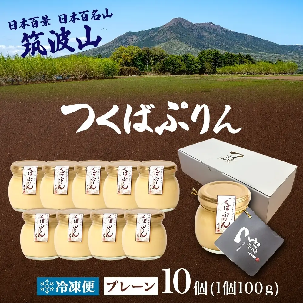 つくばぷりん プレーン 10個 冷凍 プリン ぷりん 牛乳 生乳 ミルク 卵 奥久慈卵 スイーツ 贅沢 洋菓子 おやつ 冷菓 ご褒美 デザート 専門店 人気 グルメ お取り寄せ ギフト プレゼント 贈り物 贈答品 化粧箱 筑波山 つくば 送料無料 ふじ屋 茨城県 桜川市 [EW002sa]