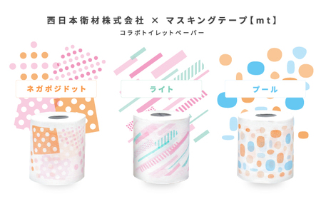 H-223【ｍｔプリントロール】トイレットペーパー 無香料 ダブル25m 12ロール×8パック