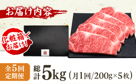 【5回定期便】 サーロイン ステーキ 200g×5枚 / ステーキ お肉 牛肉 サーロイン [AFBV020]