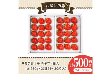 ＜先行予約受付中！2026年12月上旬～2027年3月末に順次発送予定＞あまおう苺 ギフト箱(24-30粒)いちご 苺 フルーツ 果物 くだもの 福岡限定 贈答用 冷蔵 ＜離島配送不可＞【ksg0003】【南国フルーツ】