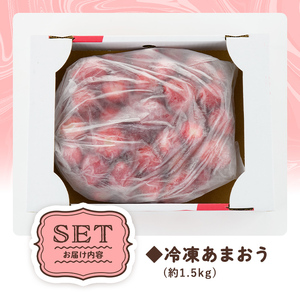 冷凍あまおう(約1.5kg) 苺 いちご イチゴ フルーツ 果物 くだもの 手作り スイーツ スムージー ジャム＜離島配送不可＞【ksg1252】【THE FARM_strawberry】