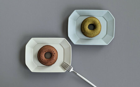 【波佐見焼】角 プレートМ DAILY MAT ペアセット ミントブルー＆アイボリー【永峰製磁 eiho】[RA73]