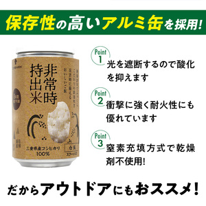非常時持出米 白飯【6缶セット】 長期保存食 防災食 備蓄用_非常時持出米 白飯 ごはん【セット】 長期保存食 防災食 備蓄用 非常食 8年 保存 保存食 備蓄食 防災 防災用品 防災グッズ 米 白米 おにぎり 缶 セット  避難グッズ レジャー アウトドア キャンプ 常温 久留米市 送料無料 〔Ca224〕