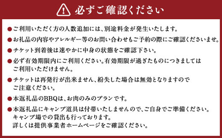 ジビエ BBQ付 1泊2日 キャンプ場 ご利用プラン【おひとり様用引換券】 キャンプ BBQ バーベキュー 肉 お肉 ジビエ肉 猪肉 チケット （467）【えひめの町（超）推し！（上島町）】