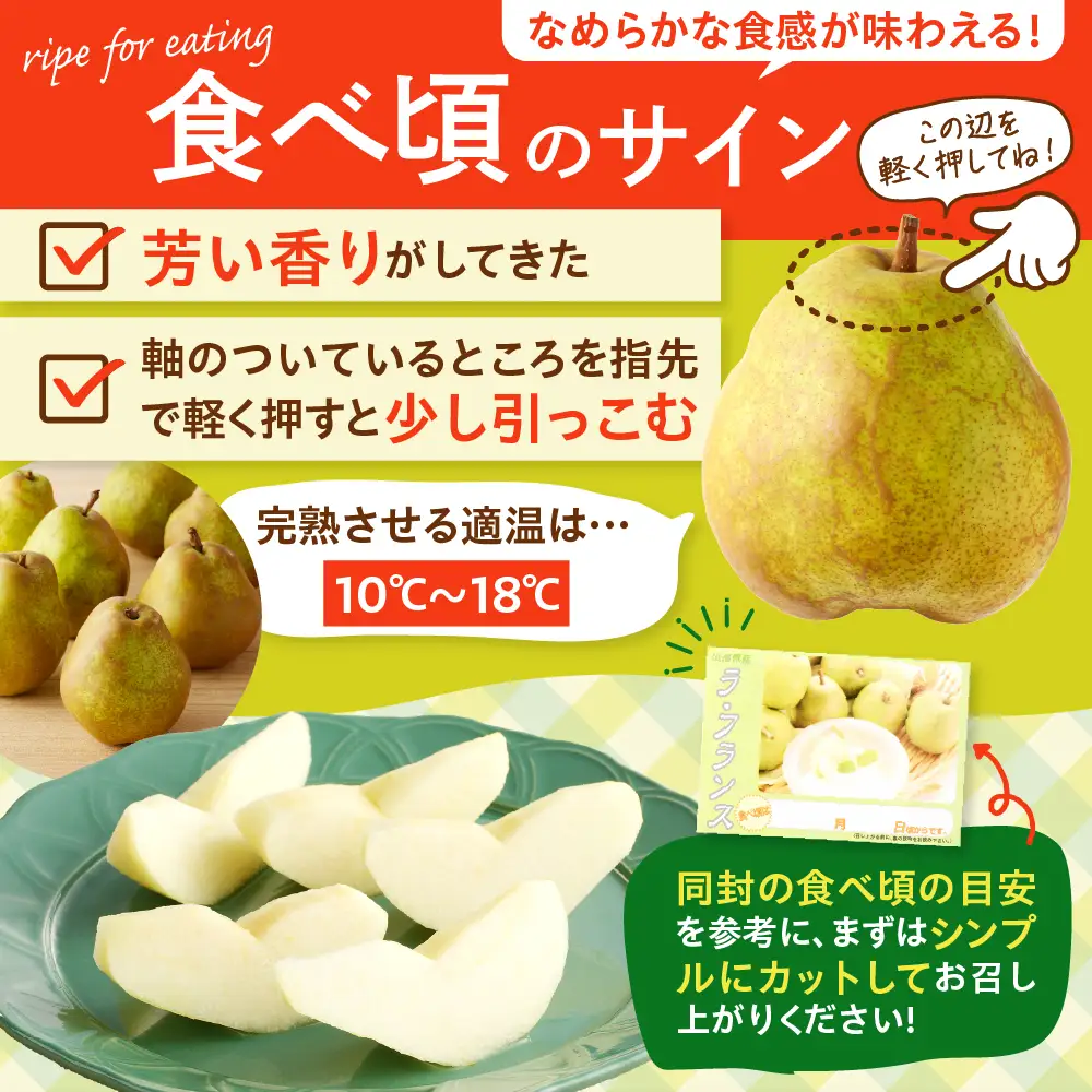 【２０２７年１月発送】西洋梨（ラ・フランス）３ｋｇ　ご家庭用　0136-2603