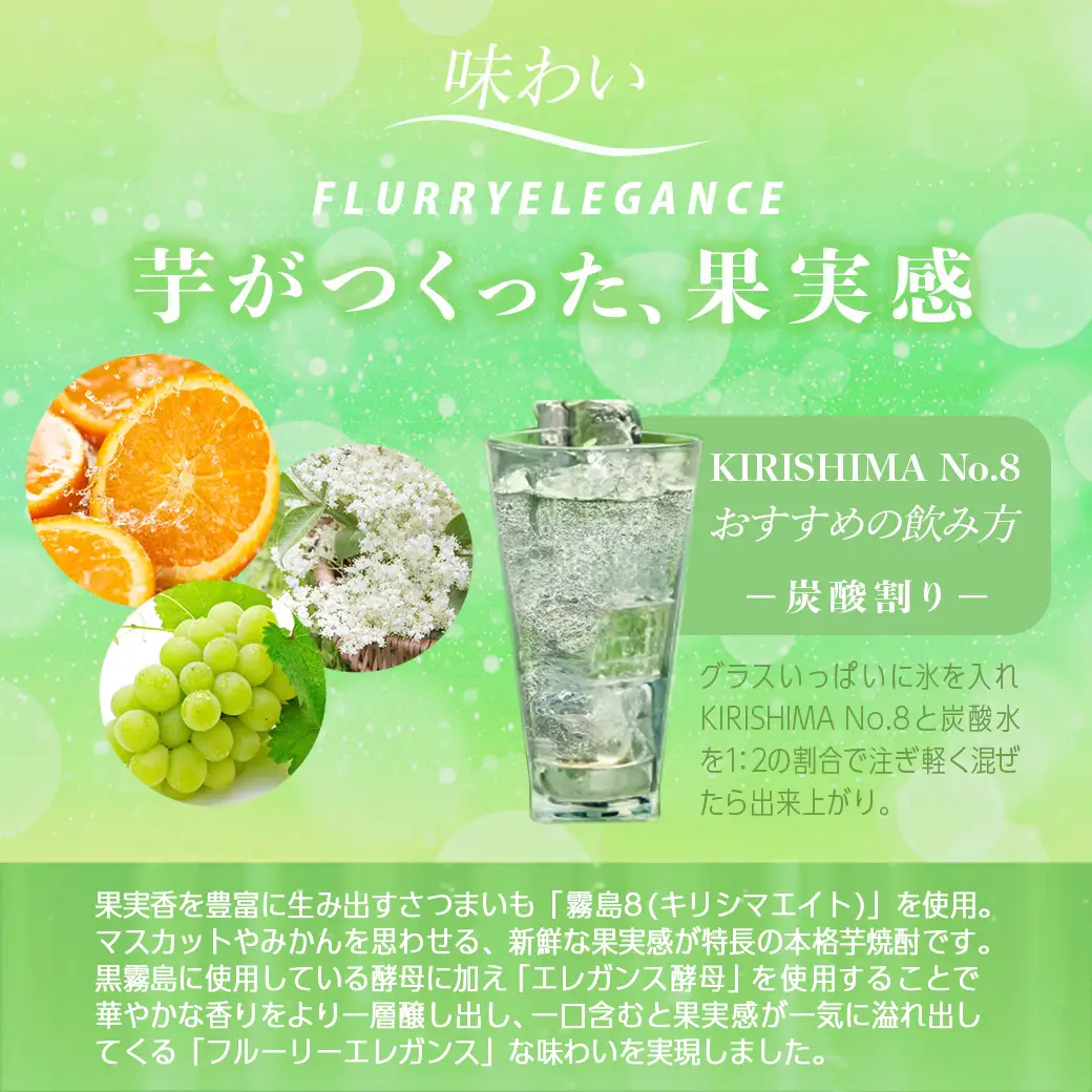 【霧島酒造】KIRISHIMA No.8(25度)900ml×6本 ≪みやこんじょ特急便≫〔26-0701_99〕_(都城市) 霧島酒造 五合 25度 炭酸割り お湯割り 水割り ロック ストレート 本格焼酎 定番焼酎 特急便 焼酎