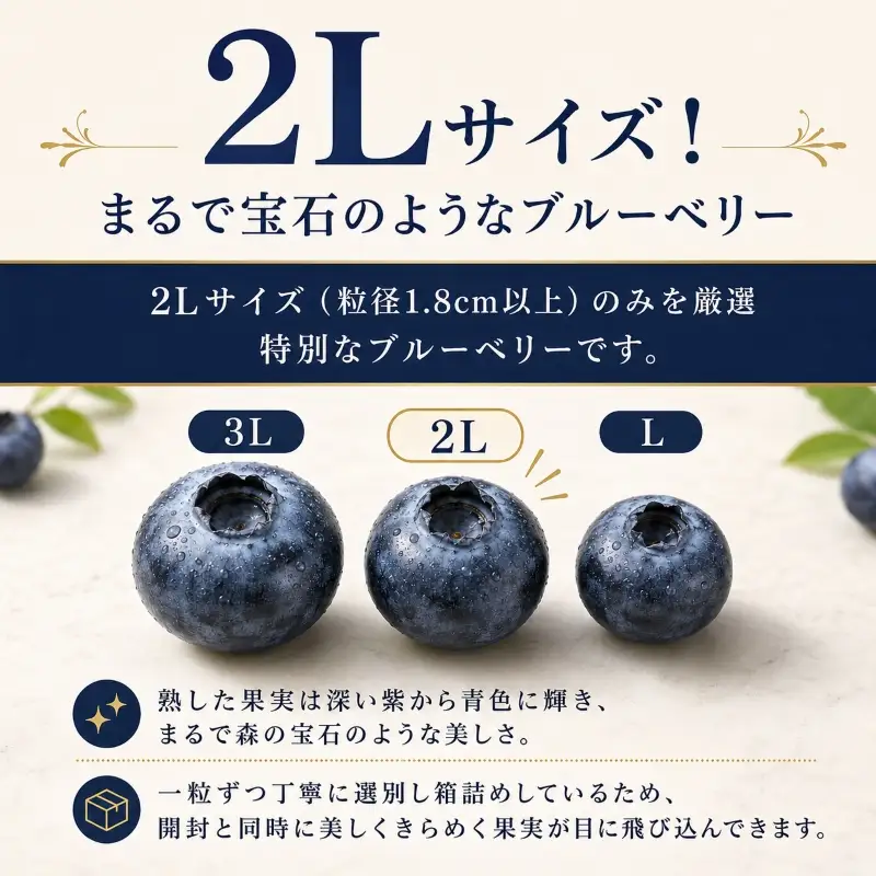 ブルーベリー 2Lサイズ 150g×5 大粒 生ブルーベリー 藤与果樹園 fujiyoB002