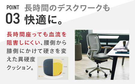 【2ヵ月発送】【ミディアムグレー】オフィスチェア  オカムラ（シルフィー ヘッドレスト付き）オフィスチェア [AKAA002-7]
