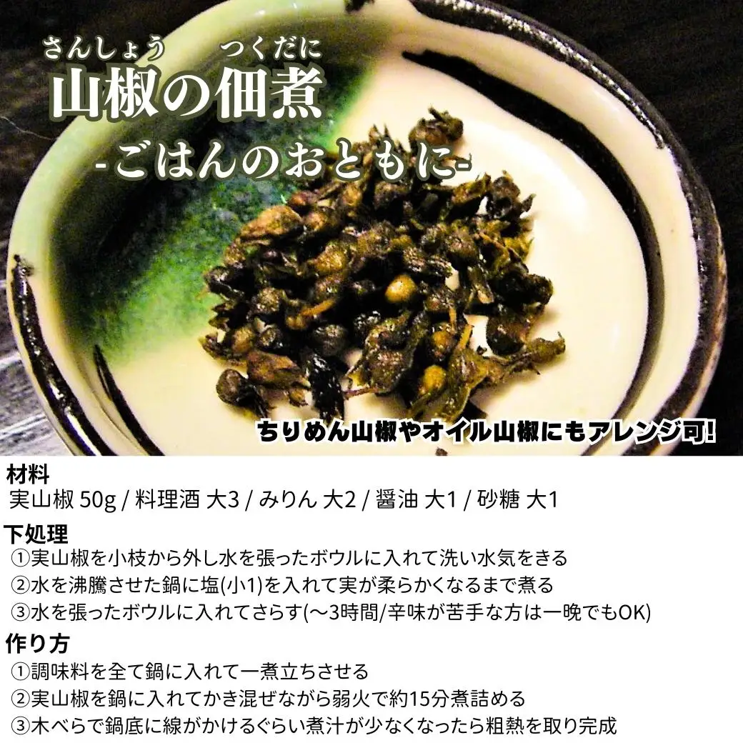【6月下旬出荷予定】冷凍山椒 凍ってんじゃ ぶどう山椒 100g 和歌山県産 【みかんの会】