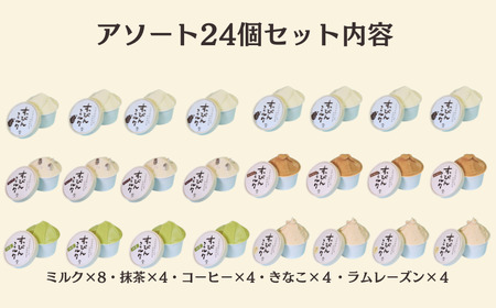 定期便6回 無添加ジェラート すっぴんミルク 5種 (90ml×24個) 全6回 合計144個 ミルク コーヒー 抹茶 ラムレーズン きなこ