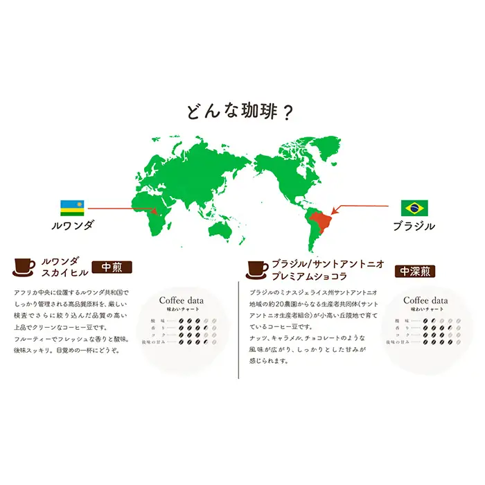府中から世界に発信できる店を【自家焙煎珈琲屋 夢琥】豆2点セット No.1021