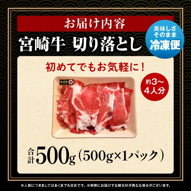 牛肉 切り落とし 牛肉[宮崎牛 500g]