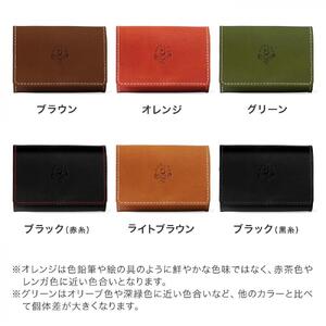 手のひら財布-minit-  三つ折り財布 HUKURO 栃木レザー【ブラック(赤糸)】【雑貨 ファッション 人気 おすすめ 】