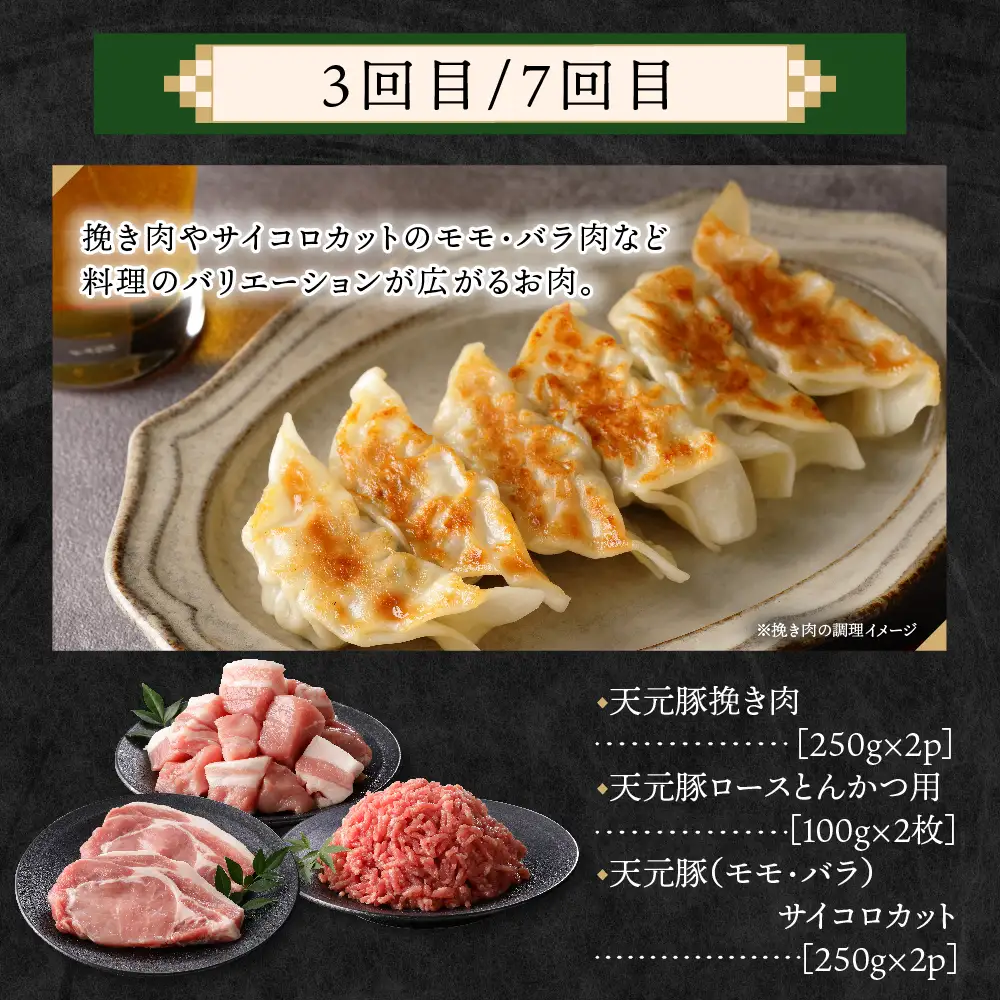 【8ヶ月定期便】 豚肉 天元豚 食べ比べ 全8回 豚肉