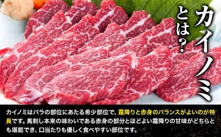 馬刺し 貝の身(カイノミ) 300g 有限会社　桜屋《60日以内に出荷予定(土日祝除く)》 熊本県 大津町 送料無料 肉 馬肉 馬さし カイノミ 霜降り 赤身
