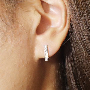 プラチナ 0.30ctラインダイヤモンドピアス  PT900 プラチナ ダイヤモンド ダイヤ0.15ct×2 カラット 天然ダイヤモンド プラチナ900 ジュエリー アクセサリー 山梨県 甲斐市 BQ-143