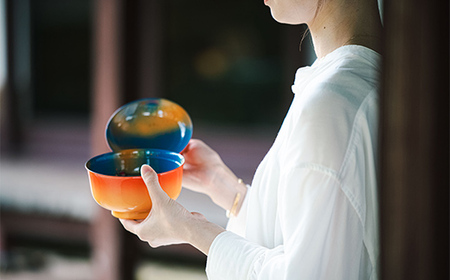iroikoi 4.6 蓋付多様椀 晩夏 お椀 汁椀 おわん おしゃれ 和風 洋風 味噌汁 スープ ボウル デザート スイーツ 食器 山中漆器 電子レンジ対応 F6P-1902