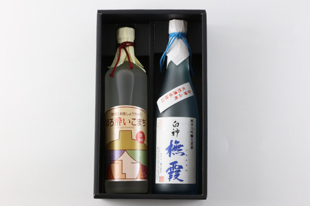 日本酒 純米大吟醸生原酒「ブナ霞」＆米焼酎「ほろ酔いこまち」セット 各720ml