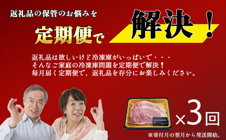 【お肉定期便】博多和牛サーロインステーキ3回定期便（500g×3回）計1.5kg[H0128T3]
