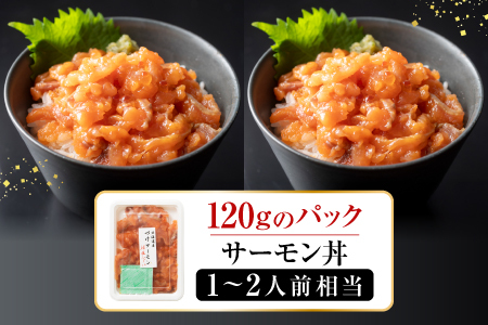 ＜鮭匠ふじい＞漬けサーモン丼の具120g×12P(小分け) F-42008