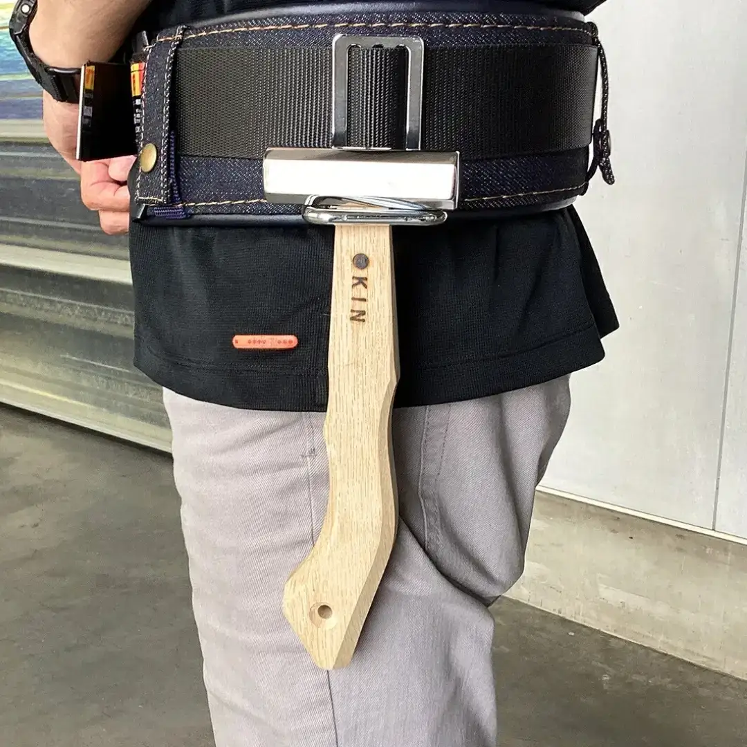 八角玄能 ミラー 300 角蛇曲ショート 250mm ハンマー シルバー 金槌 とんかち 工具 握りやすい [マルキン印] 【031S021】
