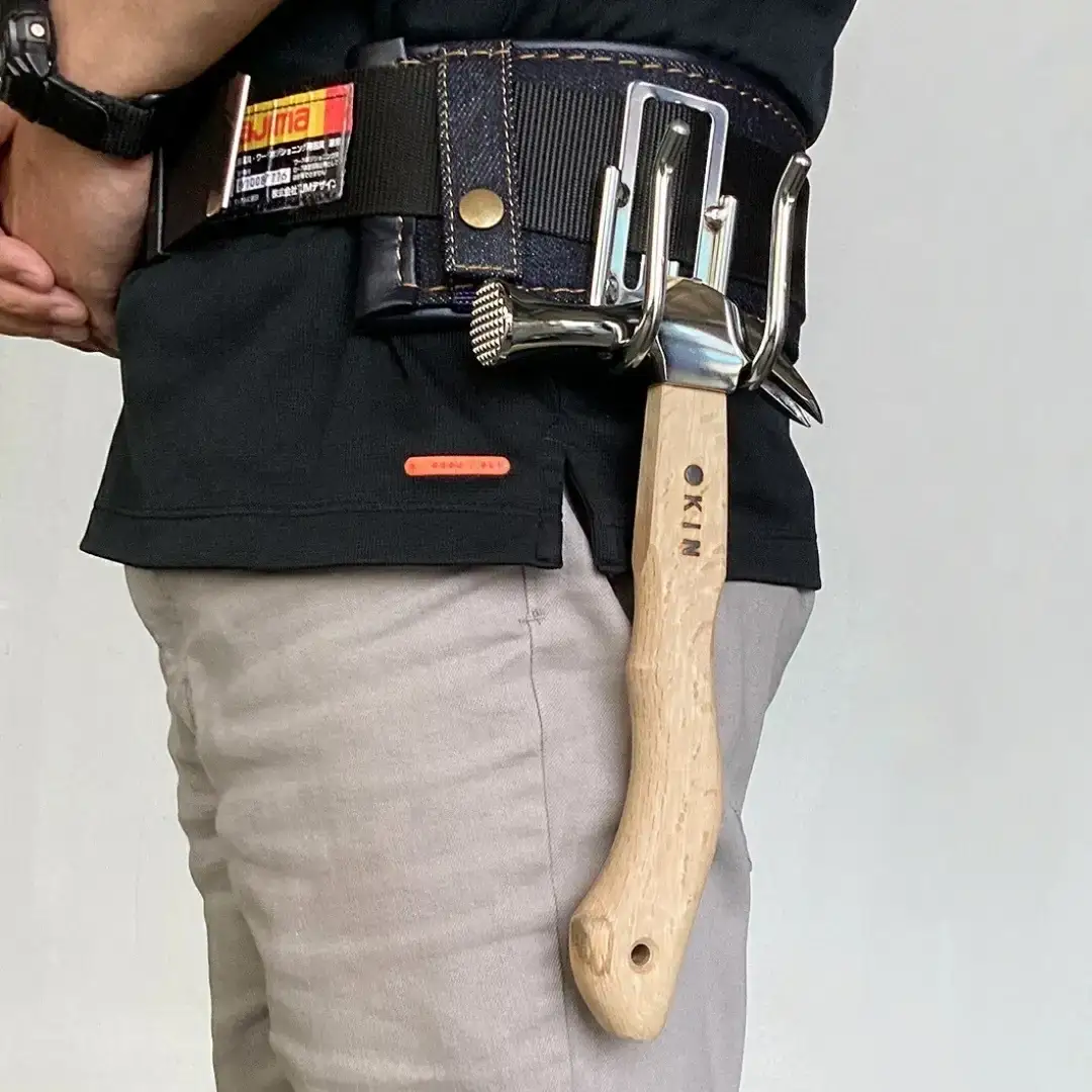 仮枠ハンマー ミラー 止付 小 蛇曲ショート 250mm ハンマー シルバー 金槌 とんかち 工具 握りやすい [マルキン印] 【036S009】