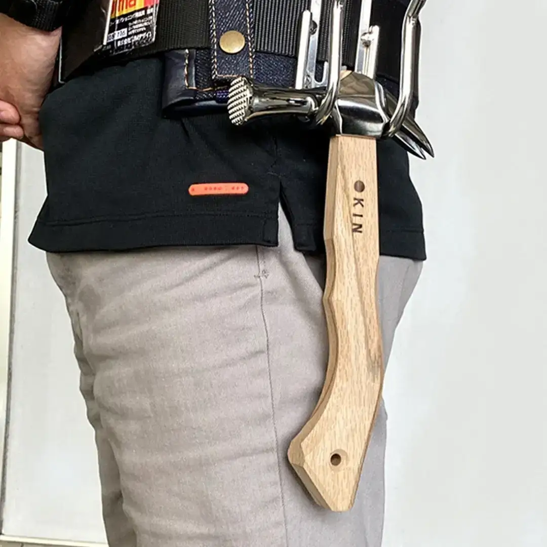 仮枠ハンマー ミラー 止付 小 角蛇曲ショート 250mm ハンマー シルバー 金槌 とんかち 工具 握りやすい [マルキン印] 【038S015】