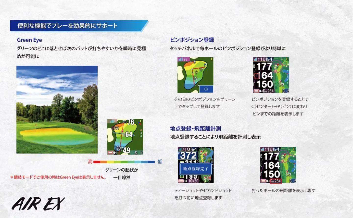  【アウトレット】 訳あり  ショットナビ AIR EX 【ブラック】 ゴルフ 距離計