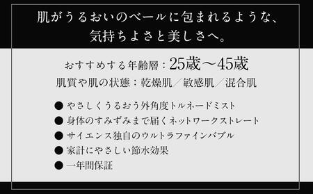 ミラブル潤 (うる) サイエンス製ファインバブルシャワーヘッド | シャワー